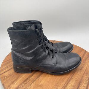 Born Orlene Boots Womens Size 11 Black Leather Paddock Combat Casual Combat